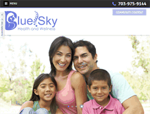 Tablet Screenshot of blueskyhealthandwellness.com